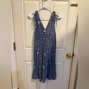 NWOT Lucky Brand Blue and White Mini Dress